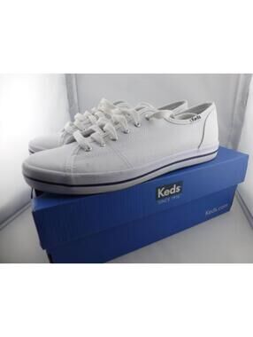 Keds Kickstart White Canvas Sneakers Women's US 8 M UK 5.5 EU 39 WF54682 M3